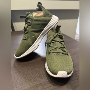 Puma green sneakers